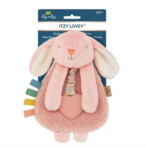 Itzy Lovey™ Bunny Plush with Silicone Teether Toy
