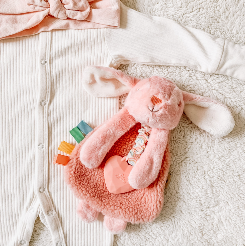 Itzy Lovey™ Bunny Plush with Silicone Teether Toy